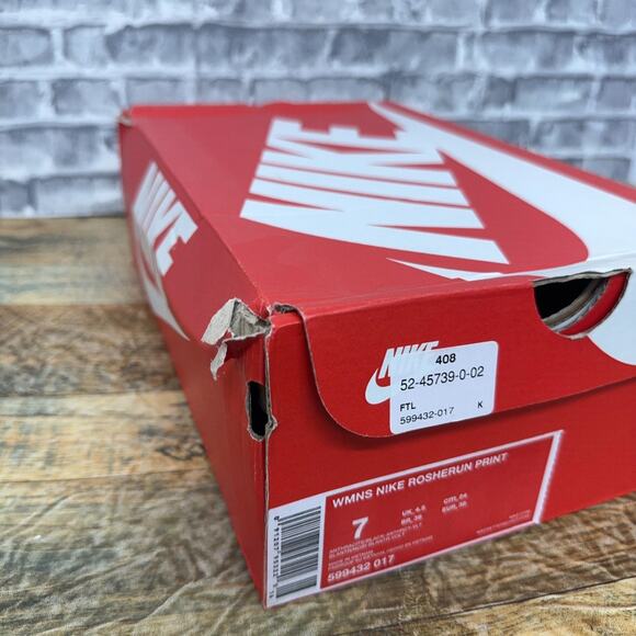 Nike Roshe Run Print Anthracite Black 599432-017 Womens Size 7 New - Picture 7 of 7